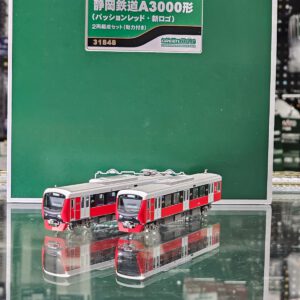 GREENMAX 31848 静岡鉄道A3000形 (パッションレッド・新ロゴ) 2両編成セット (動力付き)