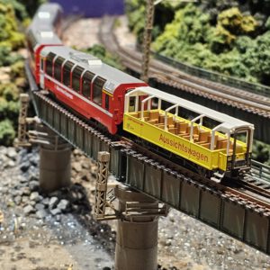 KATO 10-1656 ﾚｰﾃｨｯｼｭ鉄道(ﾍﾞﾙﾆﾅ急行(新ﾛｺﾞ)) 増結ｾｯﾄ(4両)