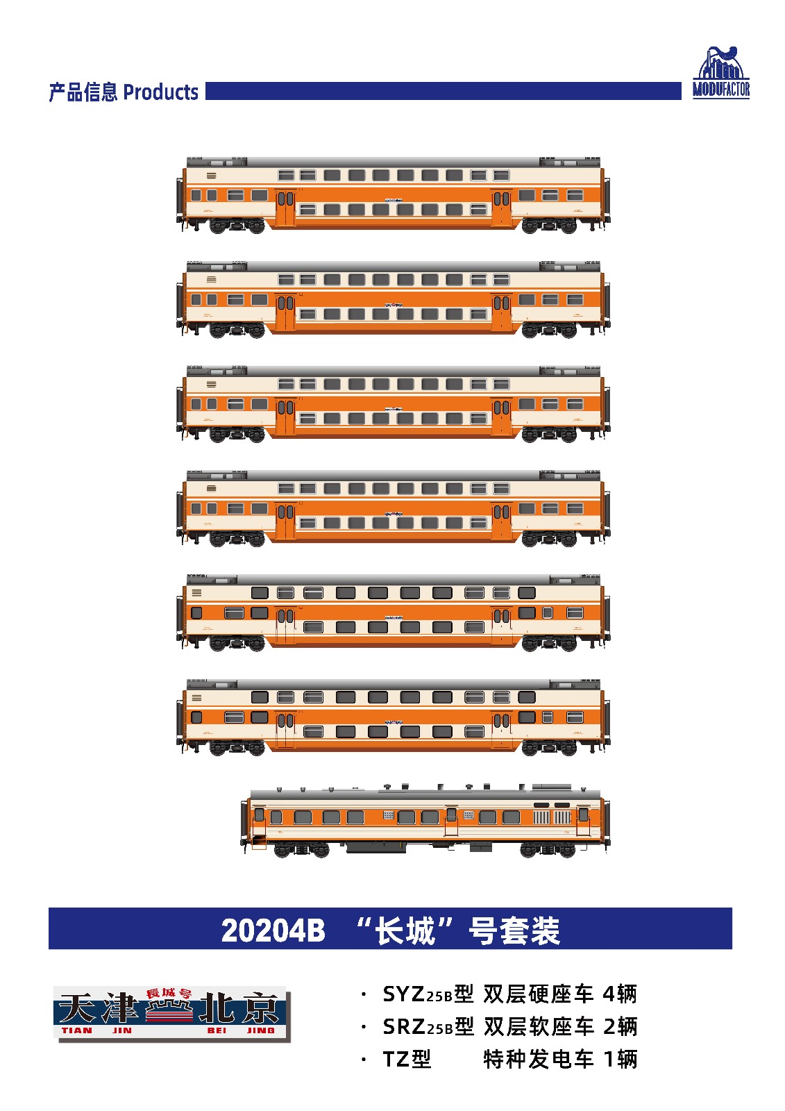 (廠方價格未定, 預訂約9月出貨, 顯示價格為訂金) 魔都 MODU 25B 中短途雙層客車 SET B