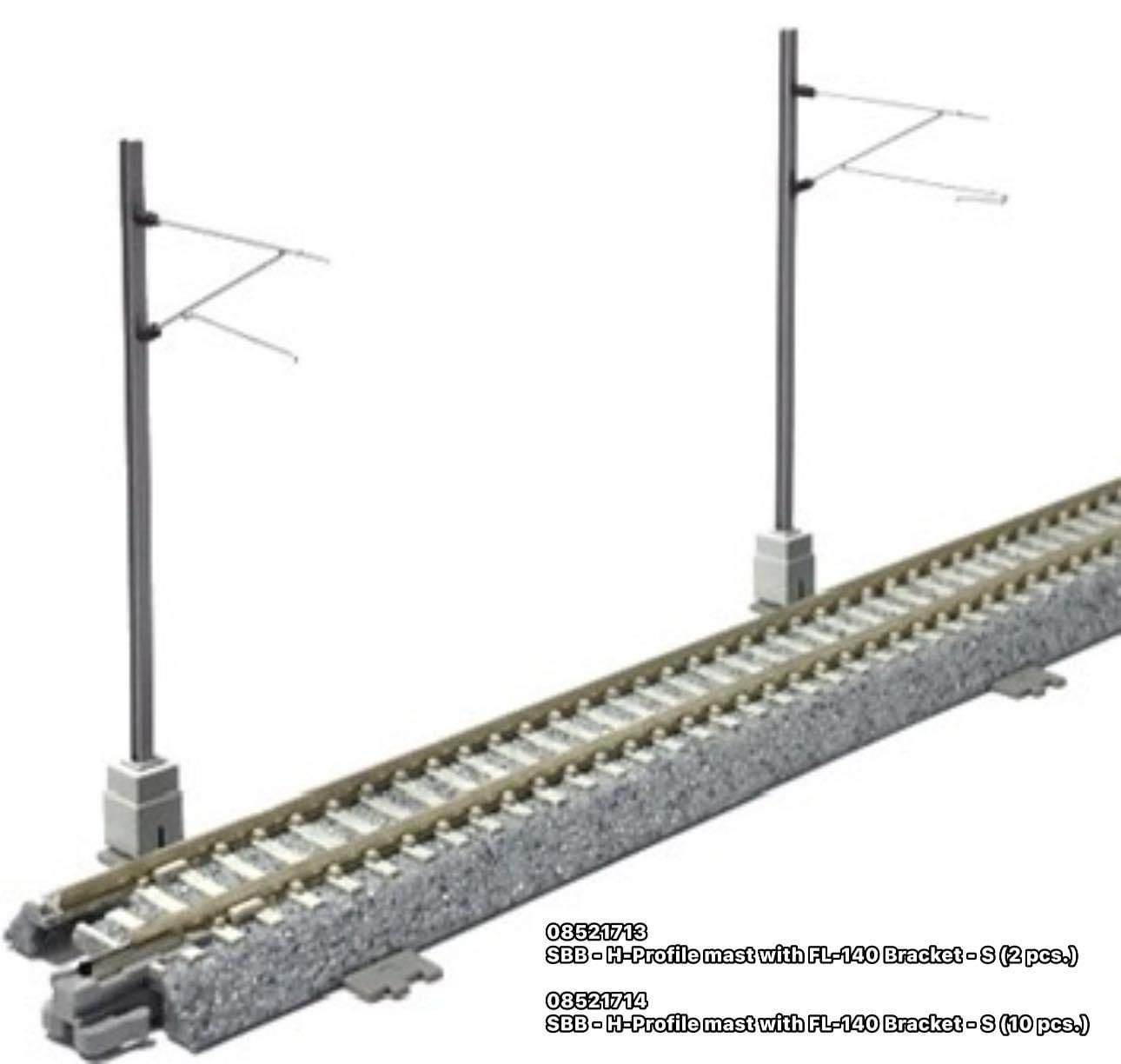 N-train / kato / 情景 外國型 SSB 架線柱 For Kato Unitrack