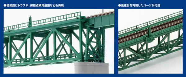 TOMIX 3267 Fine Track 上路式単線トラス鉄橋 S280(F) (深緑) (PC橋脚・2本付)
