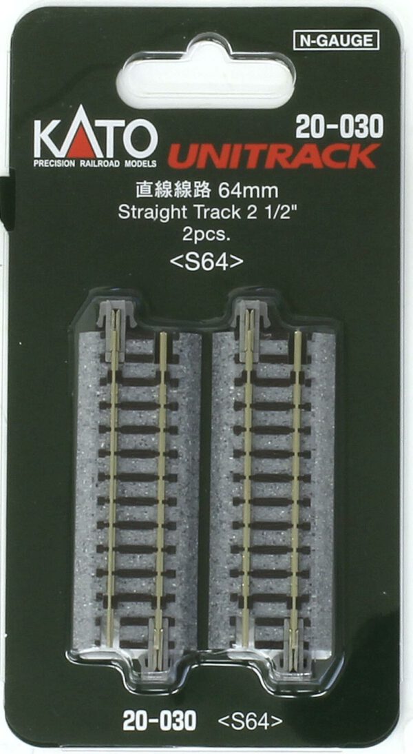 KATO 20-030 UNITRACK 直線線路 64mm ＜ S64 ＞ (2本入り)